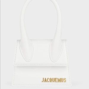 Le Chiquito medium leather top handle bag white